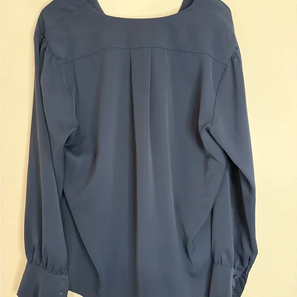 Brook Brothers Elegant Navy Blue Women's long sleeve  blouse size XL - Picture 5 of 9